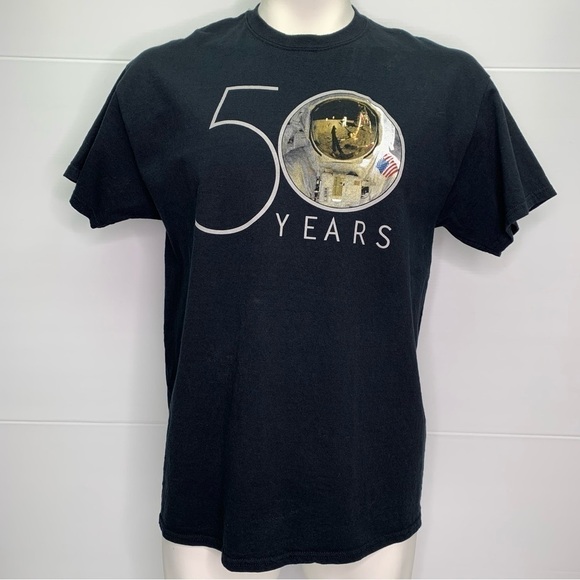 Gildan Graphic T Shirt XL Space Walk NASA Langley VC Astronaut Black Cotton Tee - Picture 4 of 9